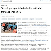 Tecnologa apuntala deslucida actividad transaccional en 1S